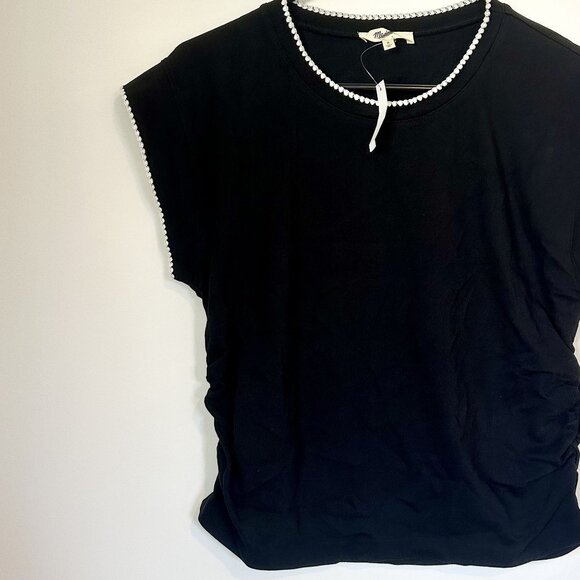 NWT Madewell Black Side-Cinch Muscle Tee - Size: Medium - Picture 7 of 13
